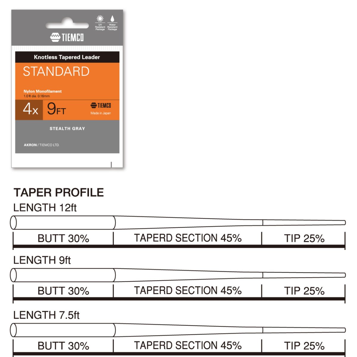 画像2: TIEMCO  スタンダードリーダー7.5ft、9ft、12ft (2)