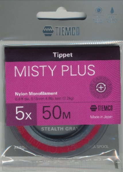 格安SALEスタート】 ティムコ TIEMCO ミスティープラス ティペット 50m 6X ステルスグレー