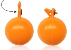 画像2: Thingamabobber（シンガマボバー）　3/4インチ(Ｍサイズ)　直径1.9センチ　オレンジ（１個） (2)