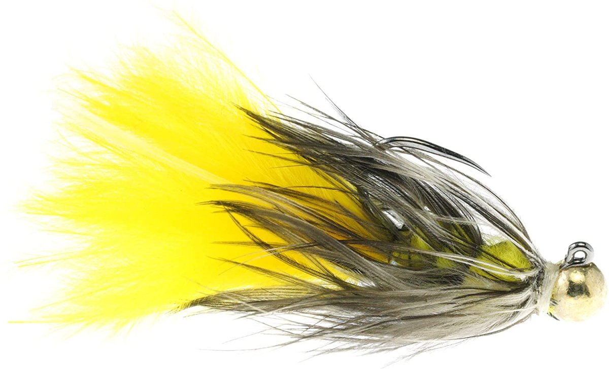 画像1: ゴージャス ホットイエロー　爆釣フェザージグ　Feather&Fly フェザーアンドフライ　 (1)