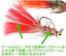 画像2: ジグラゲ ホットイエロー　GoFly 純国産 管理釣り場  爆釣フェザージグ　GoFly Custom Fly　Premium Trout(プレミアムトラウト) (2)