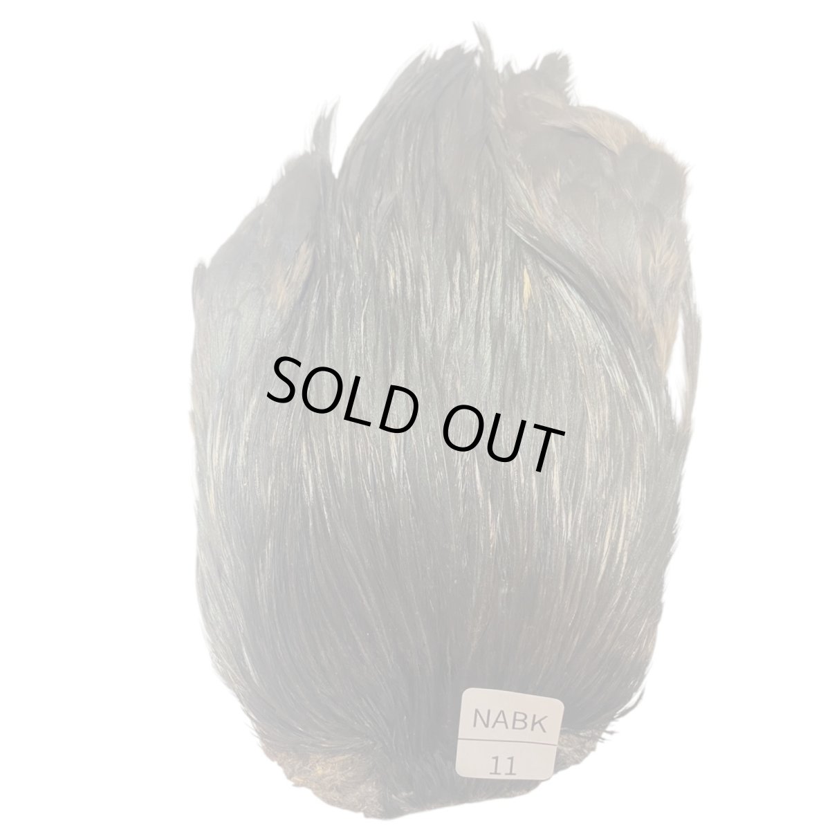 画像1: インドコックケープ India Cock Neck Cape　ナチュラルブラック　NO11 (1)