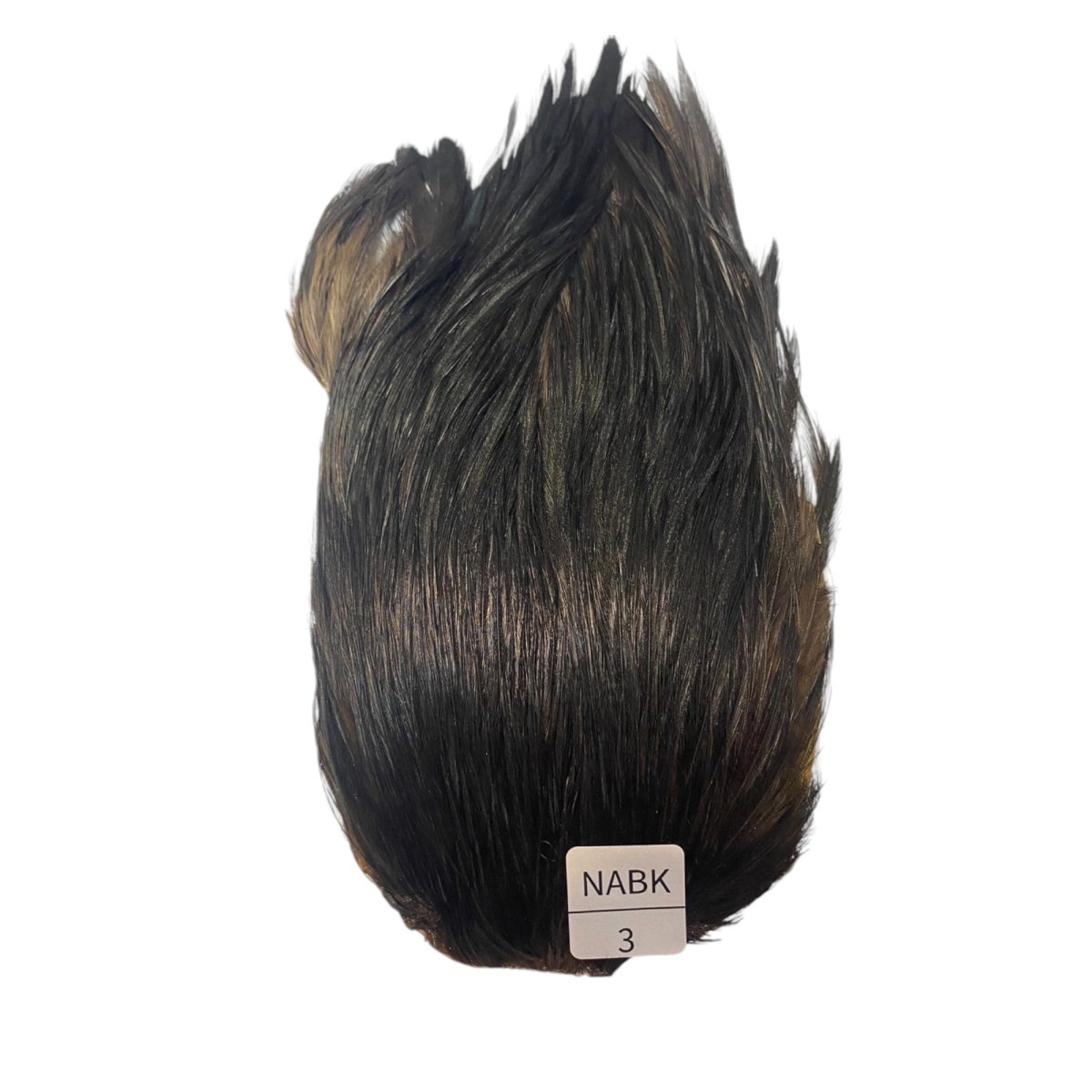 画像1: インドコックケープ India Cock Neck Cape　ナチュラルブラック　NO3 (1)