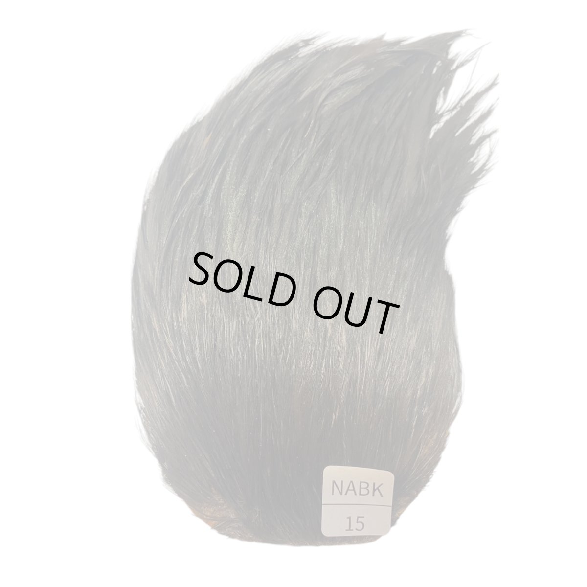 画像1: インドコックケープ India Cock Neck Cape　ナチュラルブラック　NO15 (1)