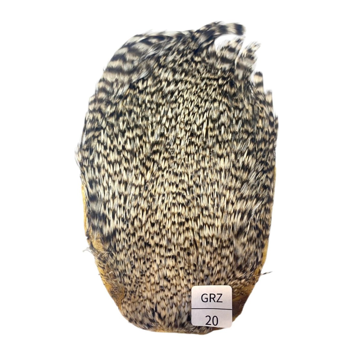 画像1: インドコックケープ India Cock Neck Cape　グリズリー　NO20 (1)