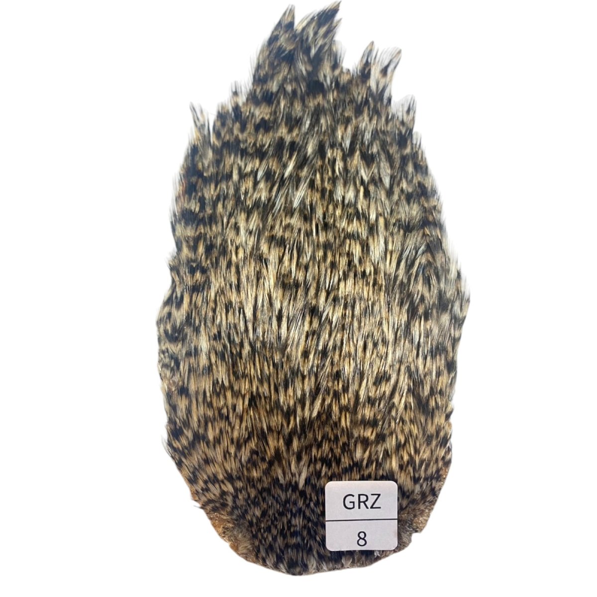 画像1: インドコックケープ India Cock Neck Cape　グリズリー　NO08 (1)