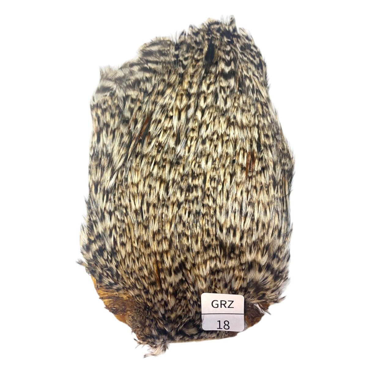 画像1: インドコックケープ India Cock Neck Cape　グリズリー　NO18 (1)