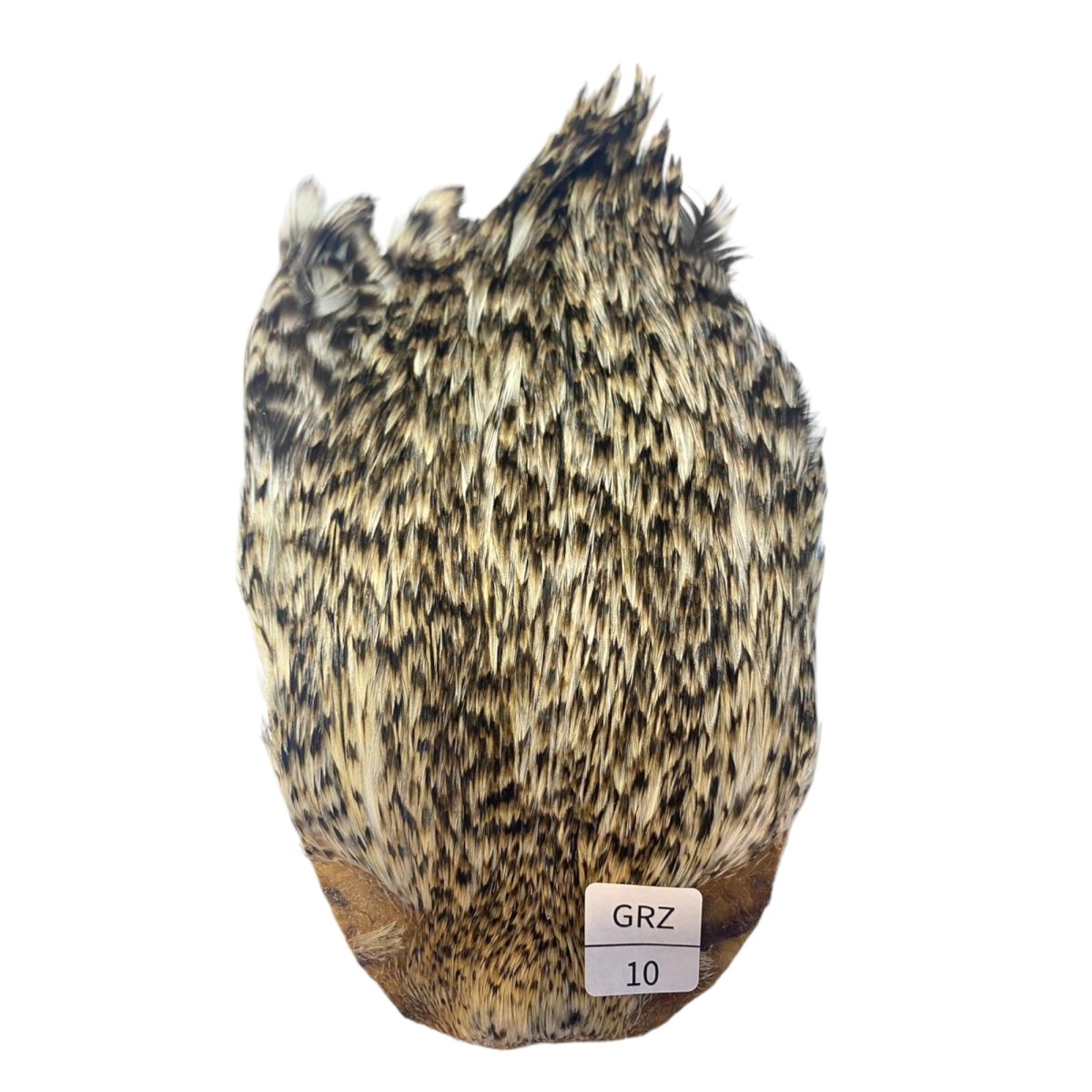 画像1: インドコックケープ India Cock Neck Cape　グリズリー　NO10 (1)