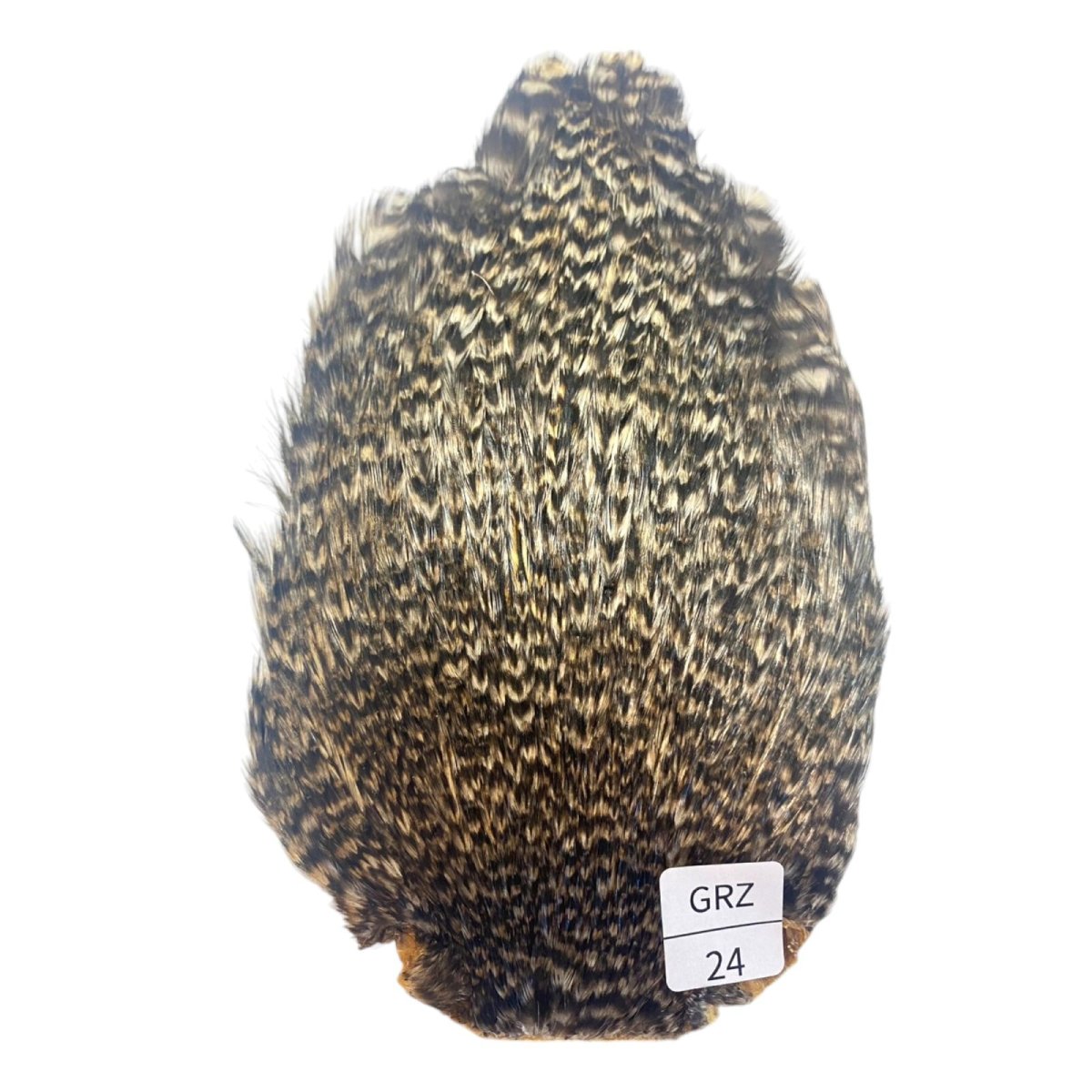画像1: インドコックケープ India Cock Neck Cape　グリズリー　NO24 (1)
